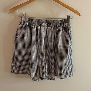Black and White Gingham Women's Shorts